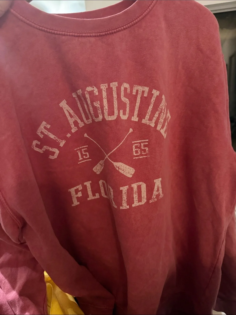 St. Augustine Florida Washed Red Crewneck Sweater